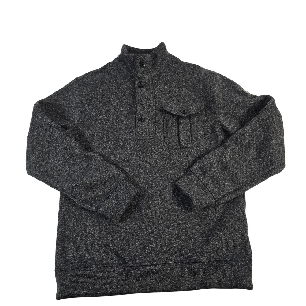 Polo Ralph Lauren Performance Pullover Sweater ‎ Charcoal Gray Mock Neck Pocket